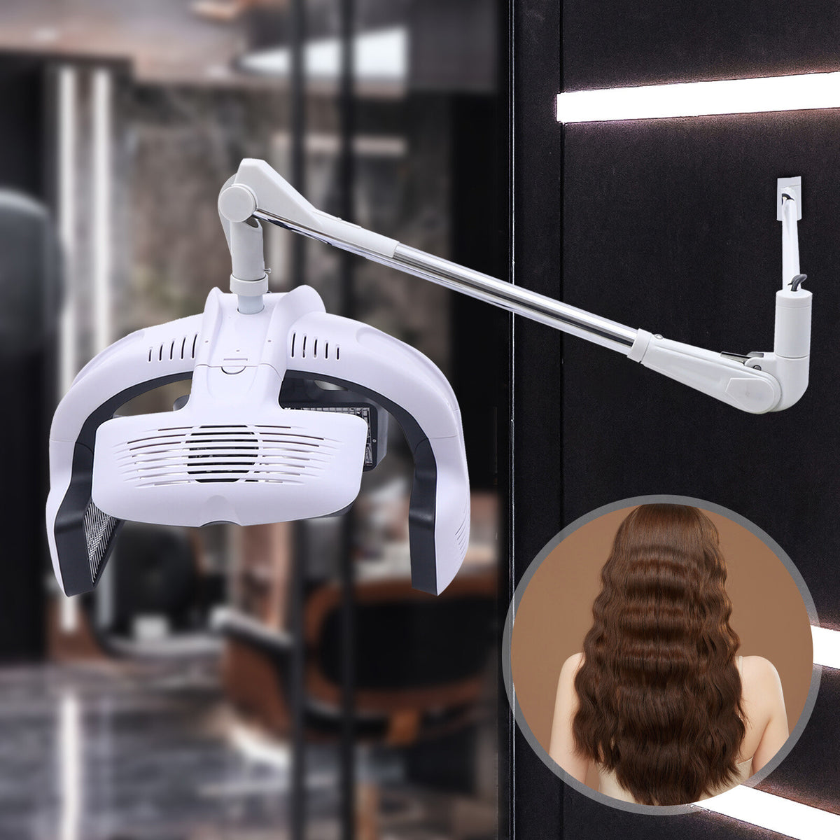 Wall Mount Infrared Hair Color Processor for Salon Hair Hood Dryer