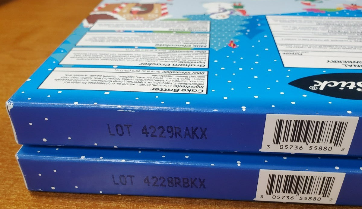 Holiday Lip Balm Gift Set with 12 Advent Calendar Flavors - 2 Boxes