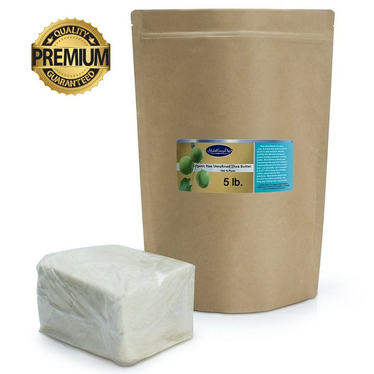 Raw African Shea Butter 5 LB IVORY - Unrefined 100% Pure Natural
