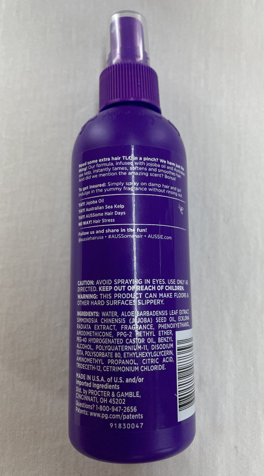 Aussie Leave-In Hair Conditioner with Jojoba & Sea Kelp - 8oz, Pack of 4