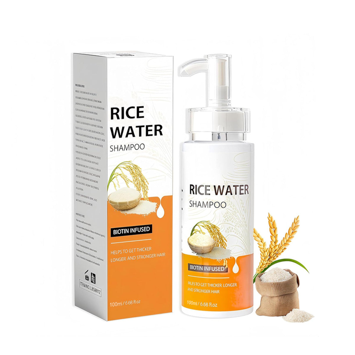 Rice Water Hair Growth Shampoo – Anti-Shedding, 2 x 3.38 fl. oz