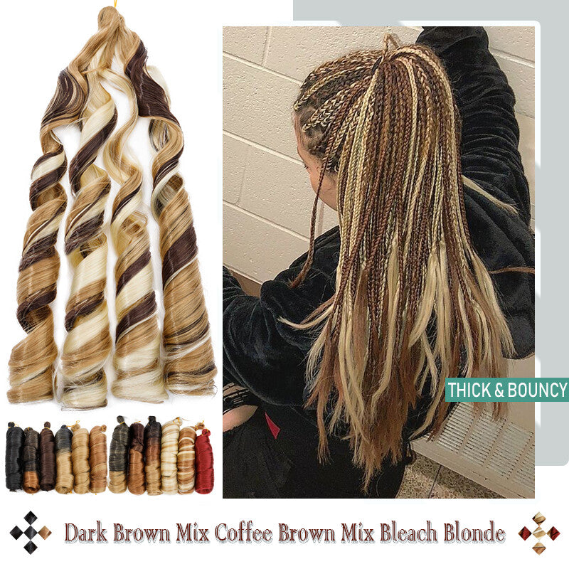 Curly Braiding Hair 24" Wave French Curls Synthetic Extensions