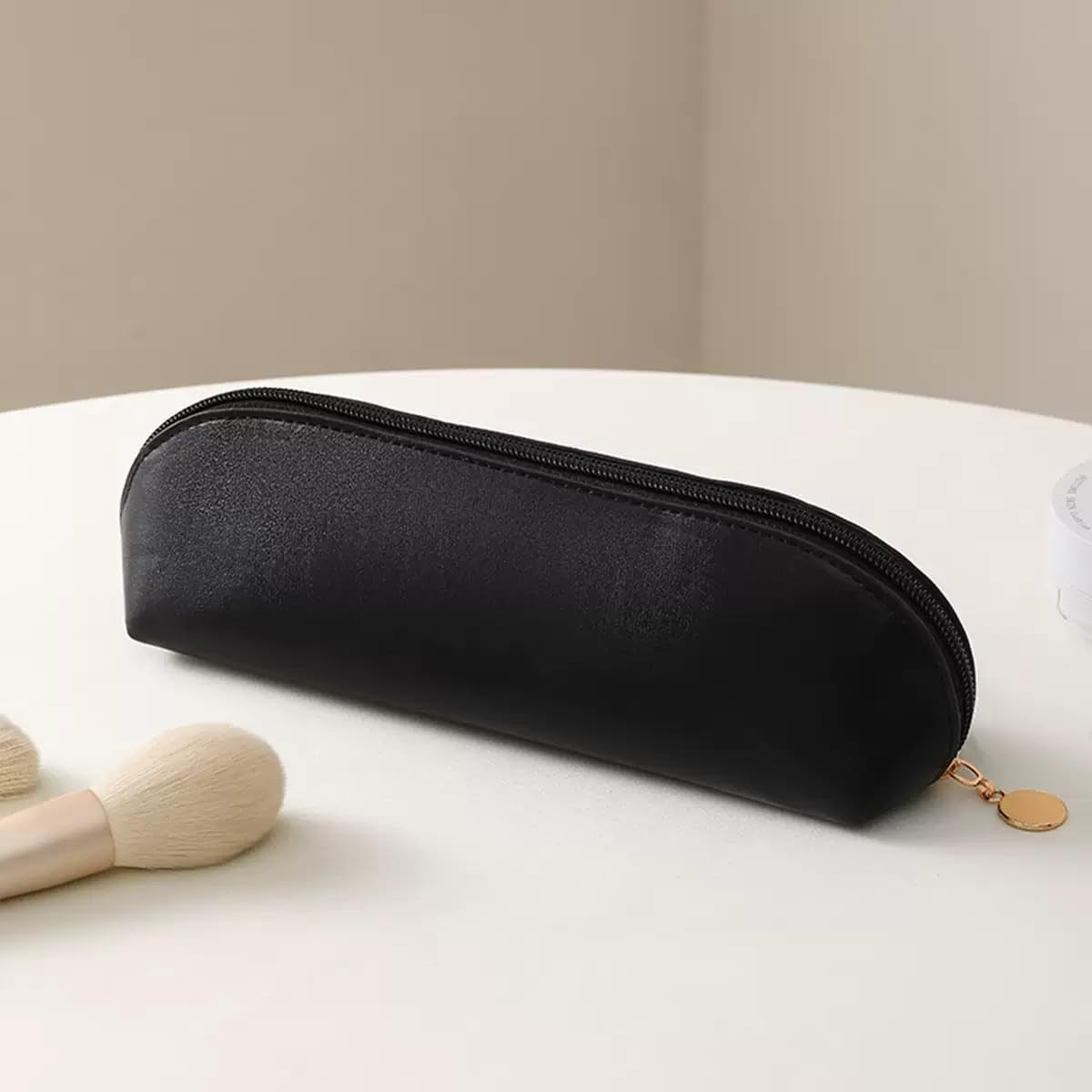 Travel Makeup Brush Organizer Bag - Zipper Cosmetic Case for Women