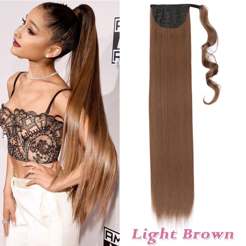 Clip-In Thick Hair Ponytail Extension - Real Human Hair, Various Lengths & Colors