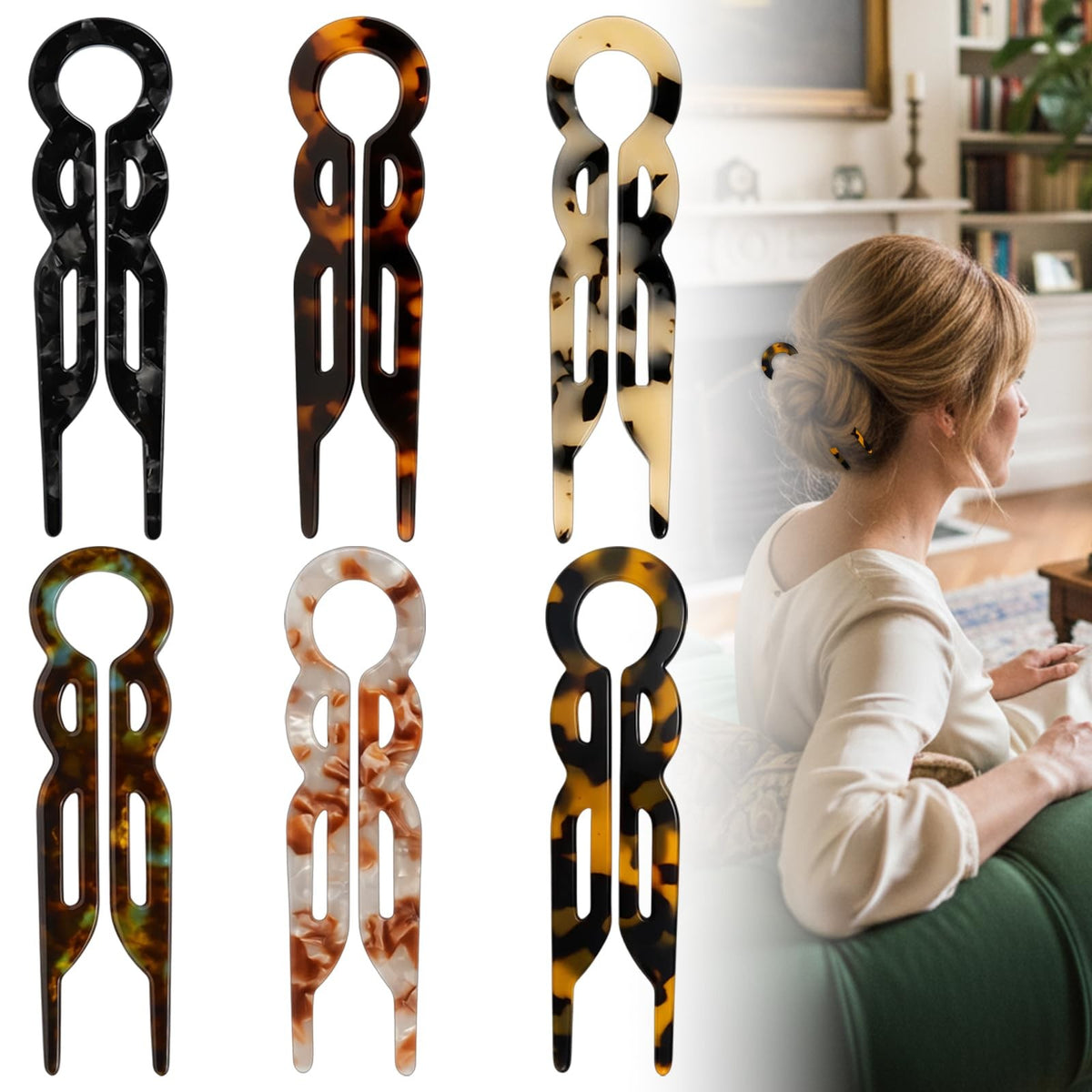 Prestige Hair Pin, 6 French Pins, U Shaped 1 Count (Pack of 6),
