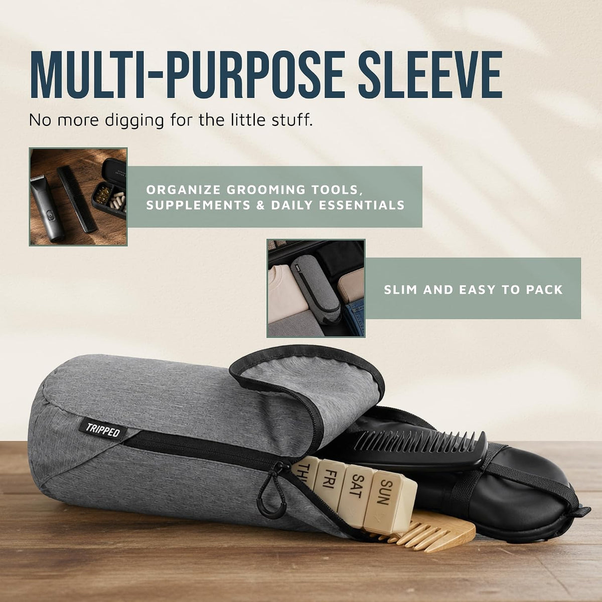 3-Piece Travel Toiletry Bag Set with Hanging Bag TSA Liquids Bag & Organizer