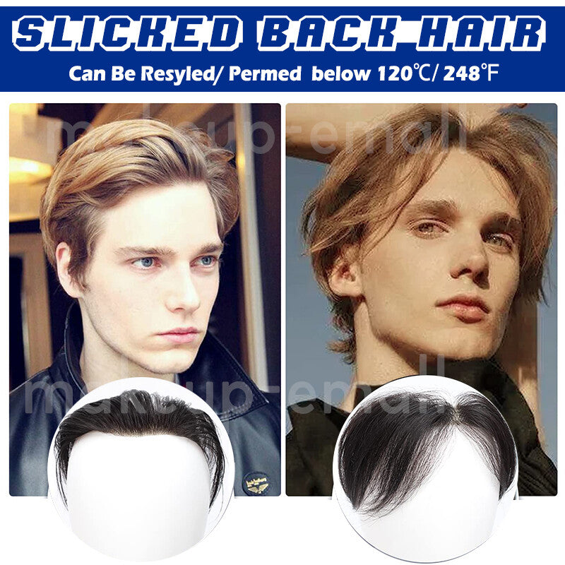 Human Hair Toupee for Men Receding Hairline - Skin PU Base & Natural Look