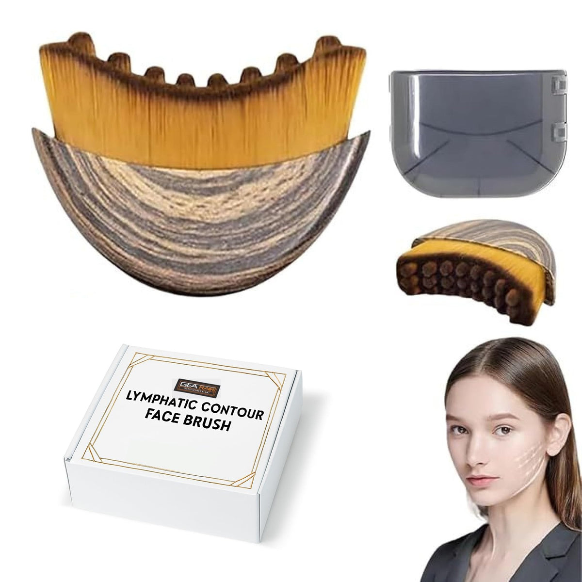 Lymphatic Contour Face Brush for Sculpting and Drainage