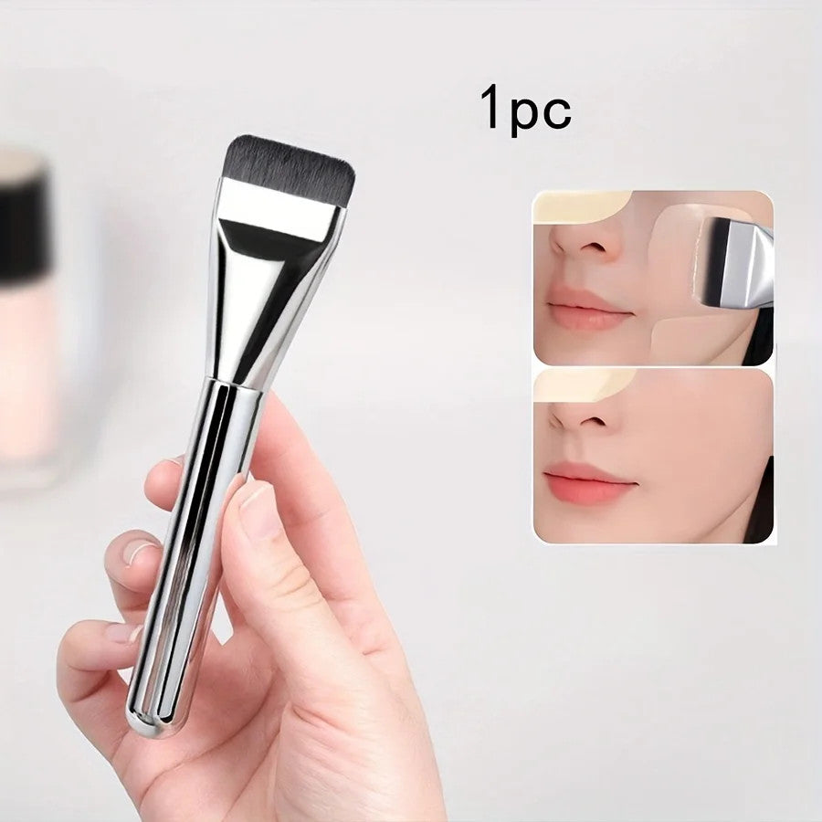 Multi-Use Foundation Brush Set - Hypoallergenic Nylon Bristles, Oval Makeup Tools