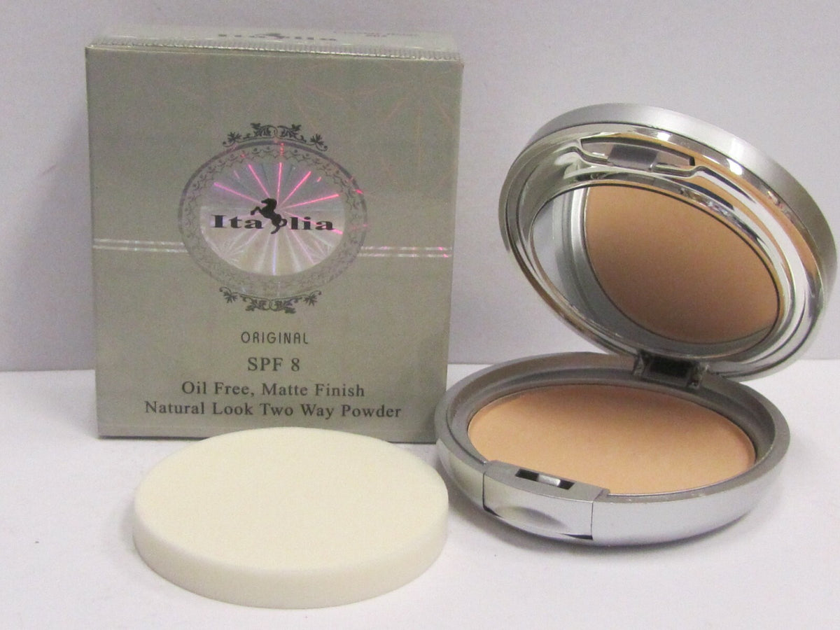 Italia Oil-Free Matte Finish Two-Way Powder SPF 8 Warm Beige 807