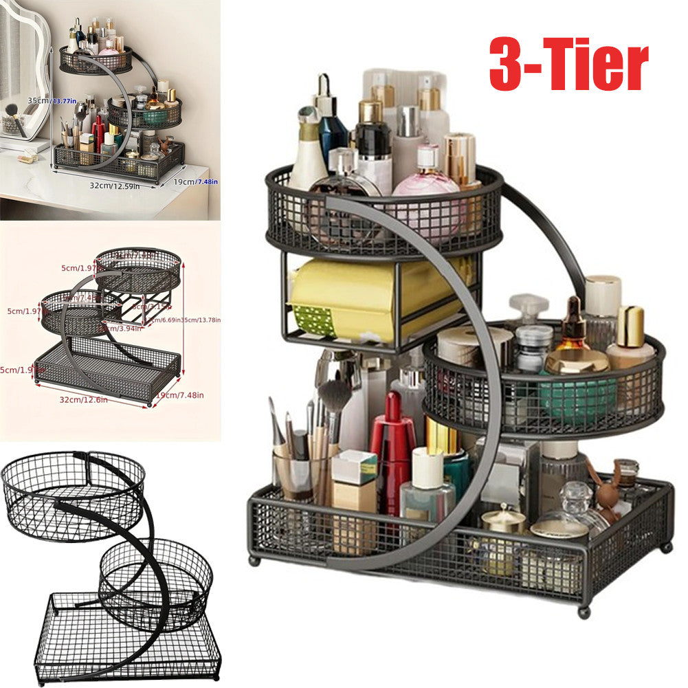 3-Tier Makeup and Perfume Organizer for Vanity, Skincare Storage Shelf