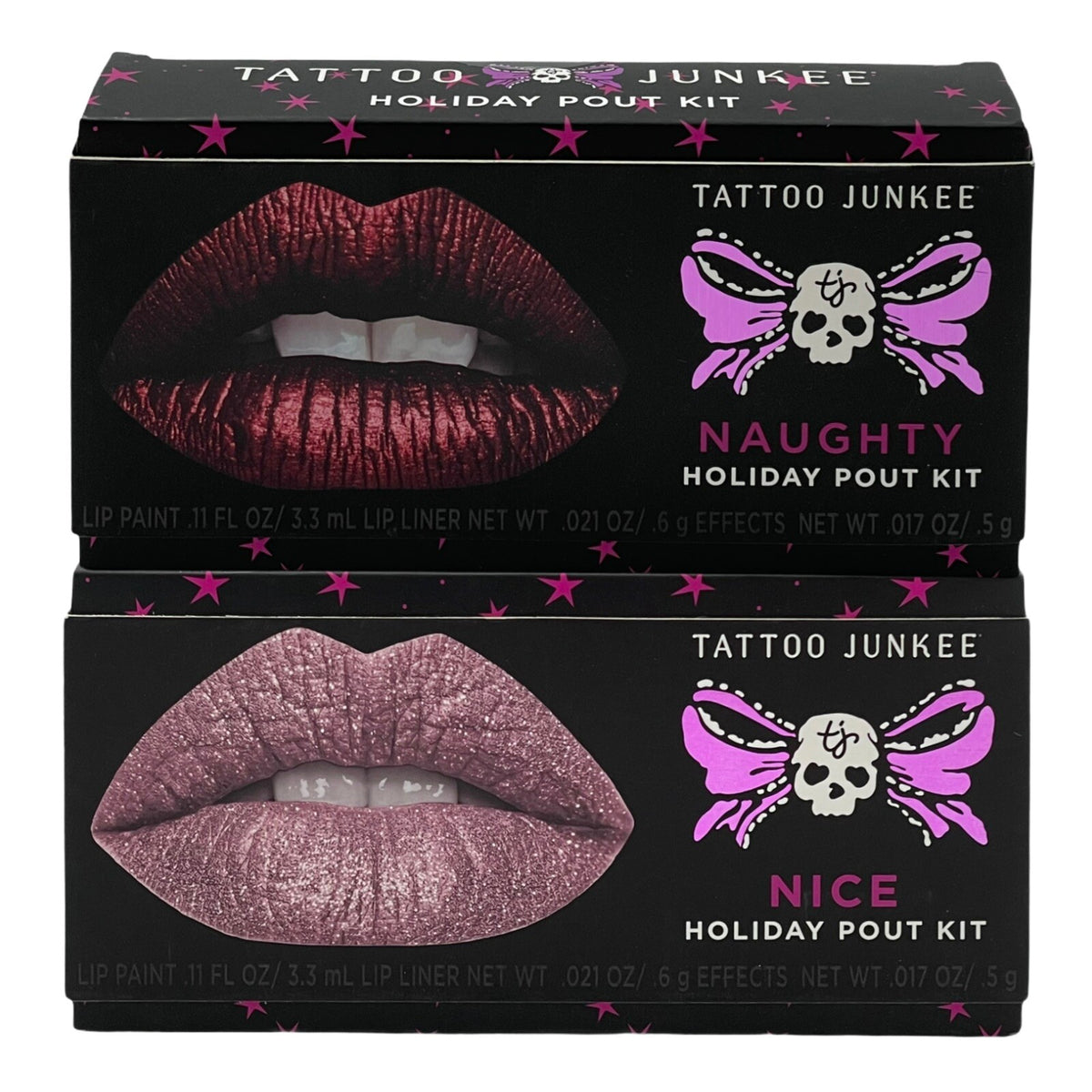 Lipstick & Lip Liner Set - Metallic Liquid Lip Paint & Glitter Effects Kit
