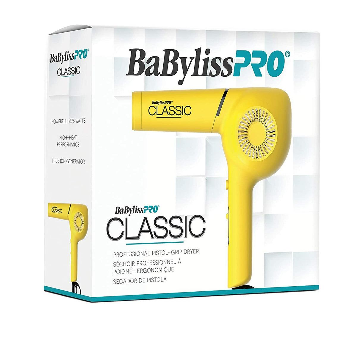 BaByliss PRO Nano Titanium Hair Dryer - 1875W Ionic Fast-Dry Styling Tool