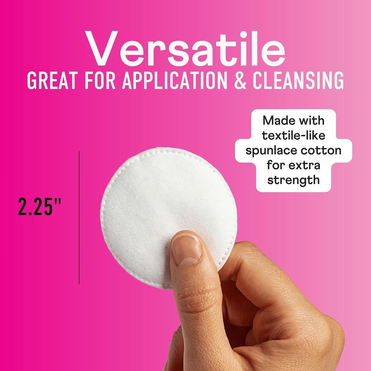Gentle Dual-Sided Cotton Rounds for Sensitive Skin - 600 Count