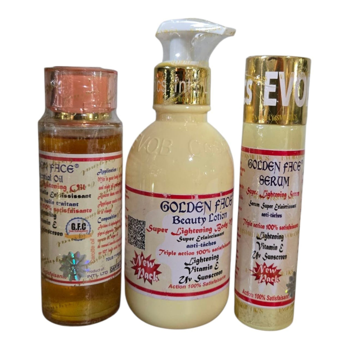Golden Face Lightening Body Lotion with Vitamin E - 250ml Serum Oil
