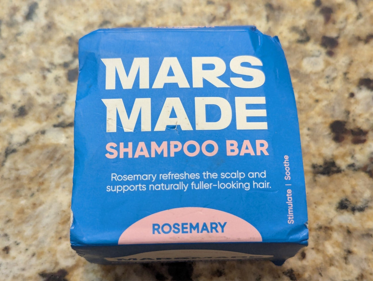 Mars Made Rosemary Shampoo Bar 4.2 oz Natural Hair Care for Clean Scalp