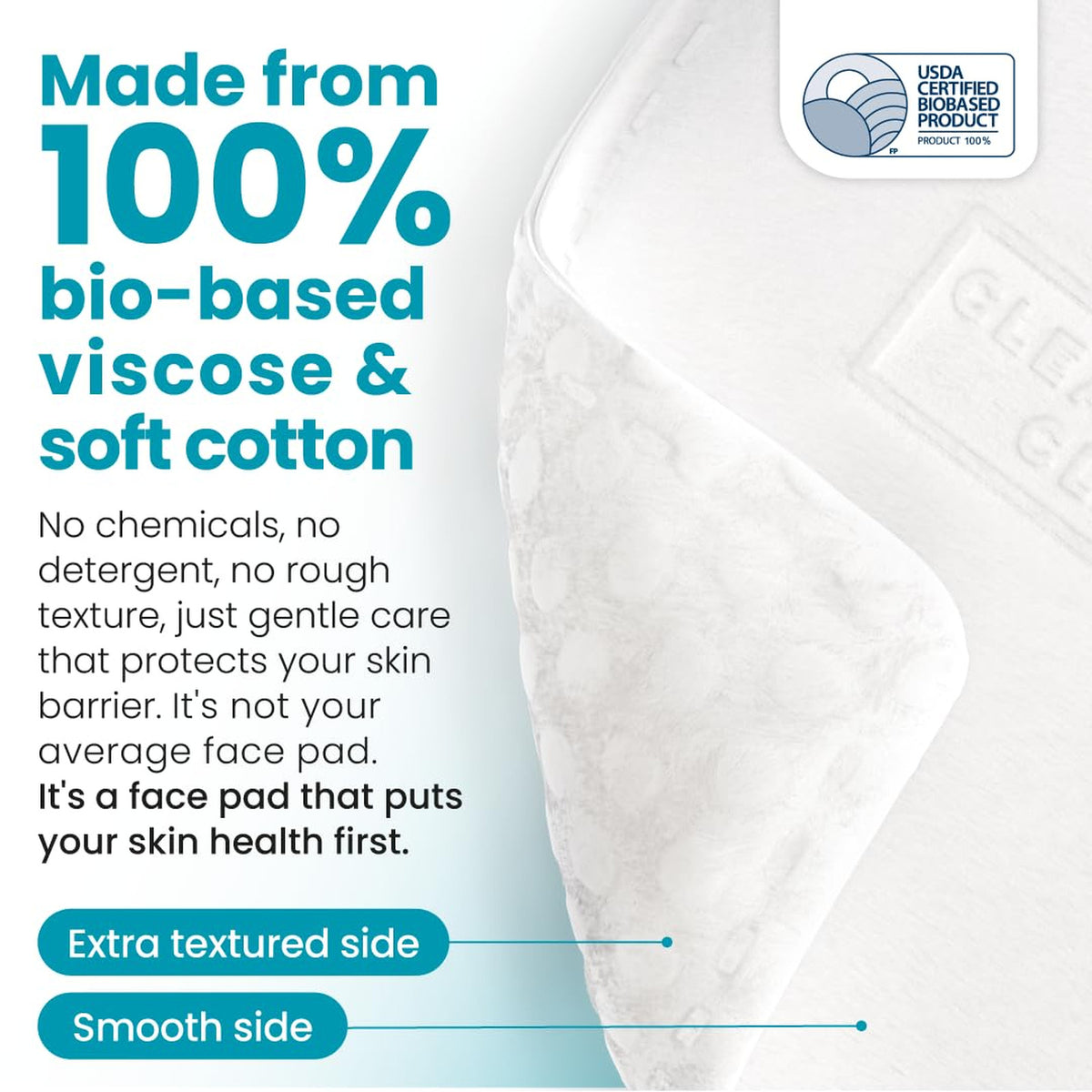Extra Large Dual-Sided Blemish Control Face Pads for Sensitive Skin