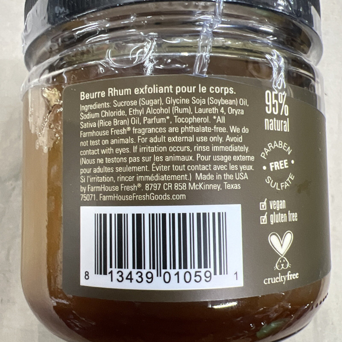 FarmHouse Fresh Butter Rum Body Scrub - 13.6. Fl Oz