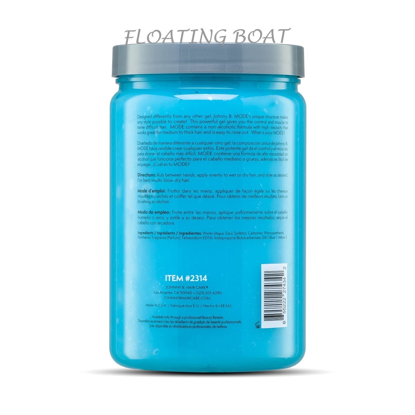 Strong Hold Hair Gel 32oz - High Shine, Hydrating, Alcohol-Free Styling Product