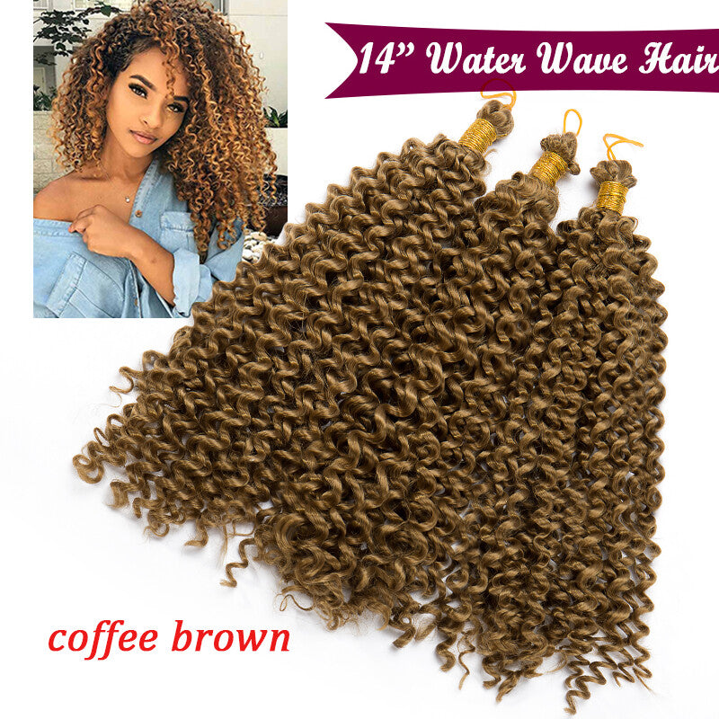 Water Wave Crochet Hair Extensions - Deep Curly Synthetic Braids, Multiple Lengths & Colors