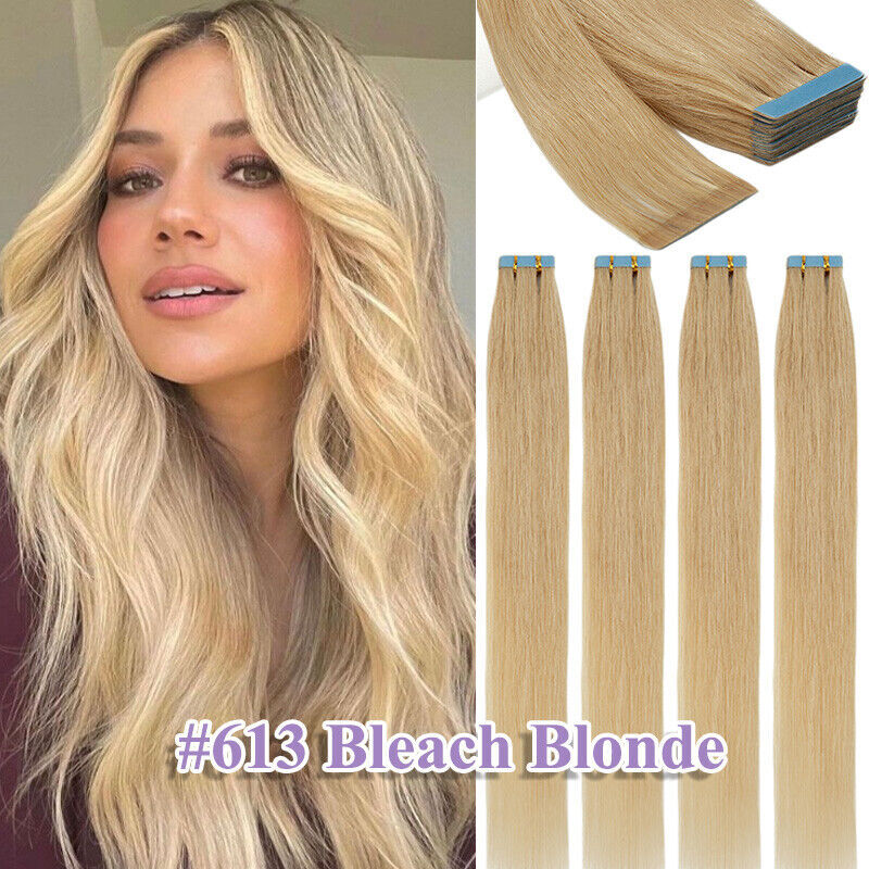 Remy Human Hair Tape-In Extensions 18-22 Inches - Thick & Natural Look