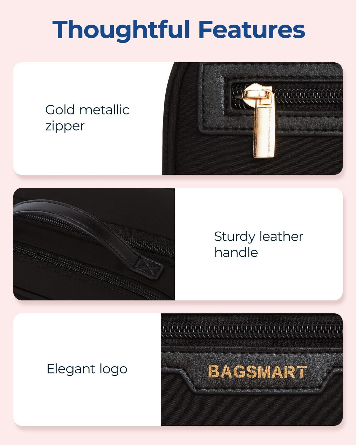 Travel Makeup Bag with Multiple Compartments and Waterproof Design - Compact Cosmetic Organizer