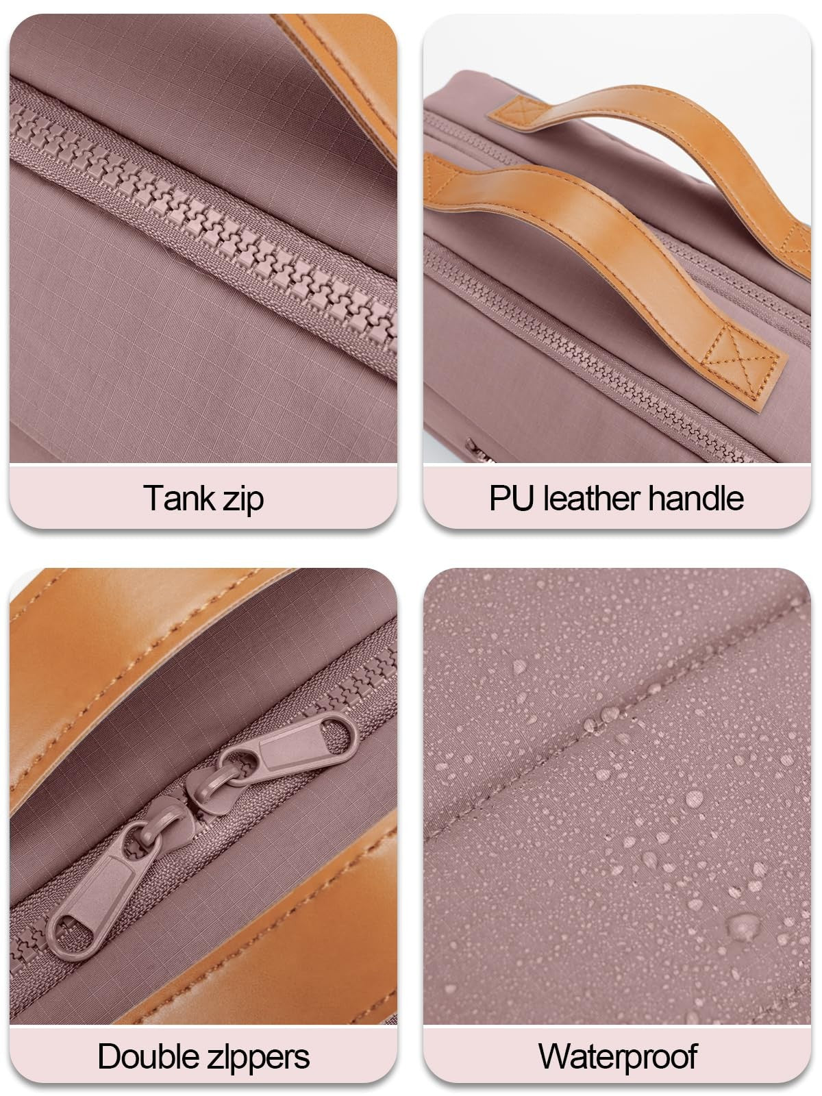 Women's Hanging Waterproof Toiletry Bag with Compartments Travel Organizer