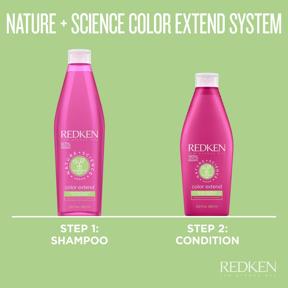 Vegan Color-Protection Hair Conditioner 8.5 oz - Sulfate-Free, Hydrating & Shine-Enhancing