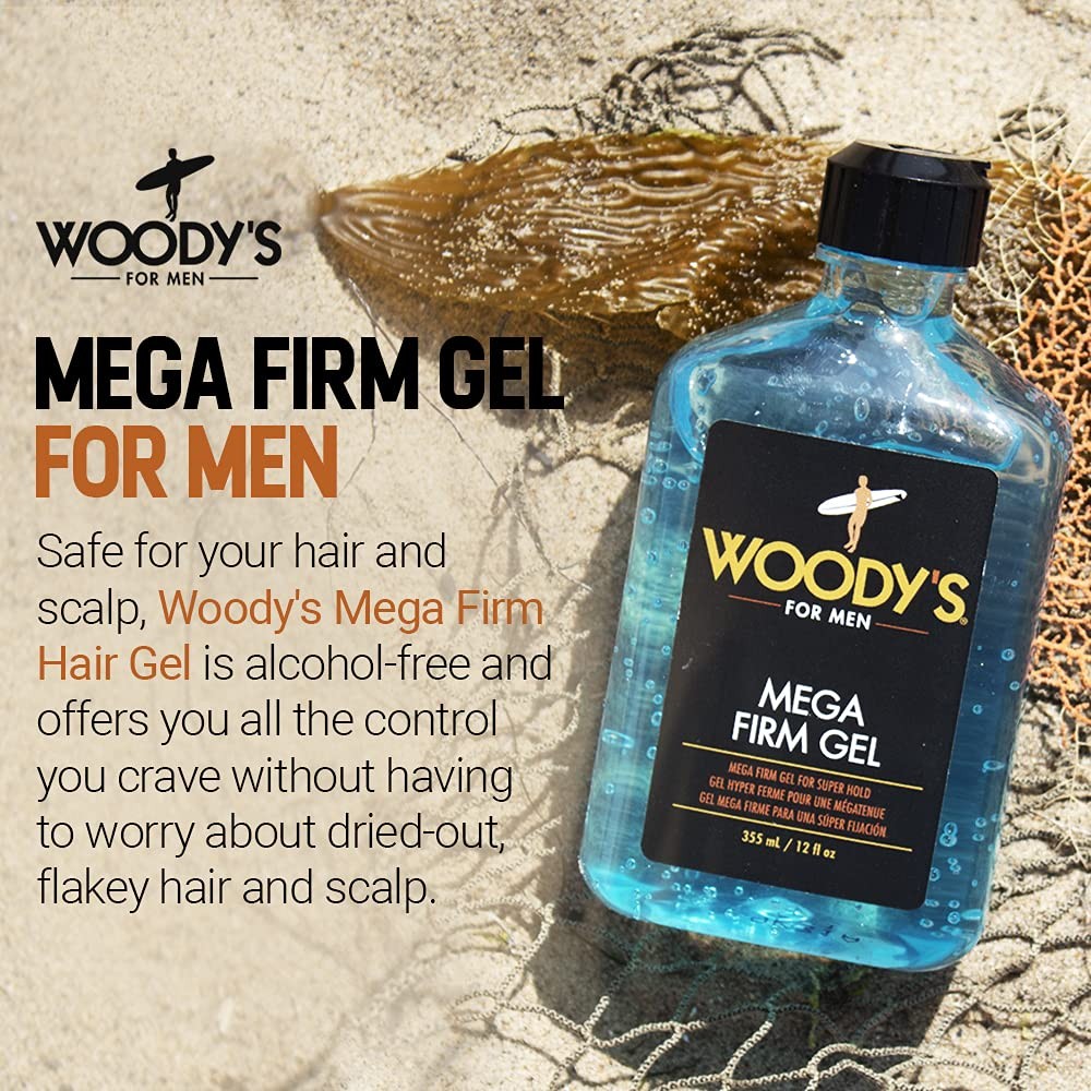 Hair Gel for Strong Hold & Shine - Alcohol-Free, Flake-Free, 12 oz