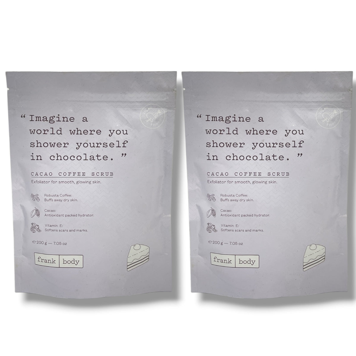 Frank Body Cacao Coffee Scrub Exfoliator For Smooth, Glowing Skin Lot