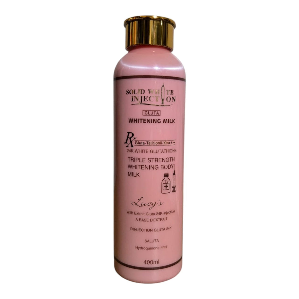 Solid White Gluta 24K White Glutathione Body Milk - Triple Strength, 400ml