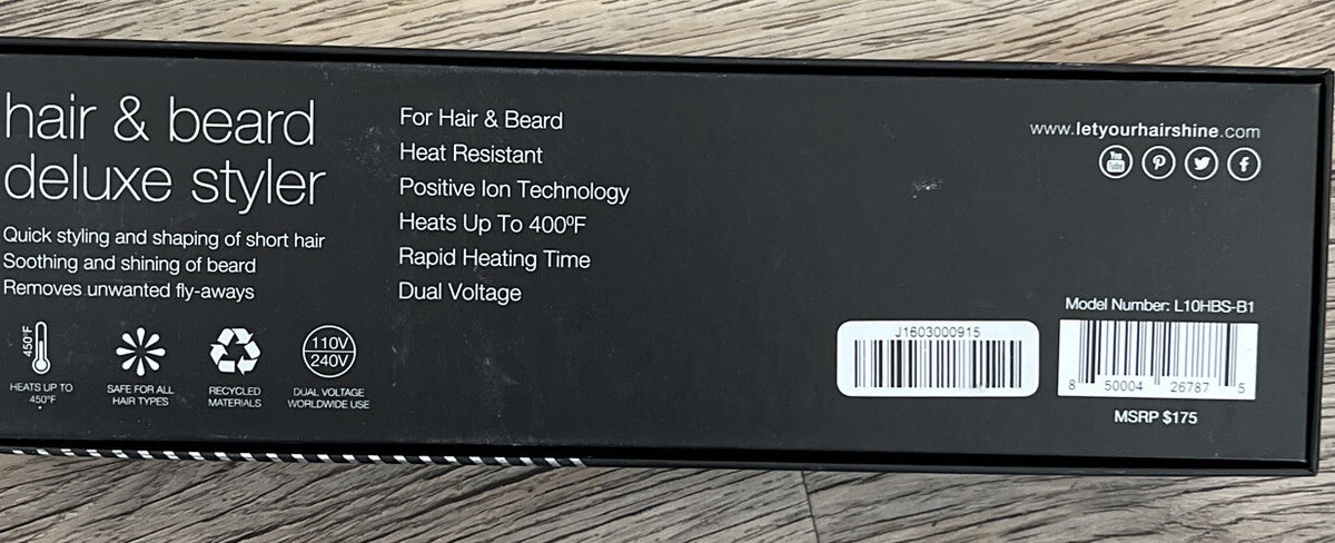 Men's Hair & Beard Styling Tool - Deluxe Styler for Hair & Beard