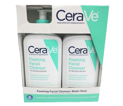 Foaming Facial Cleanser for Normal to Oily Skin - 12 oz Pack of 2, Skincare Gift Set