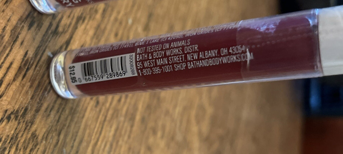2 Pack Cranberry Lip Glosses - 0.11 oz Sealed Lip Makeup Set