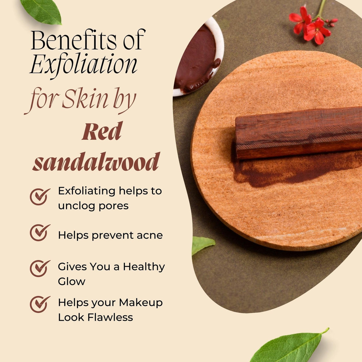 Red Sandalwood Stick for Pooja & Healing - Lal Chandan 135-145g