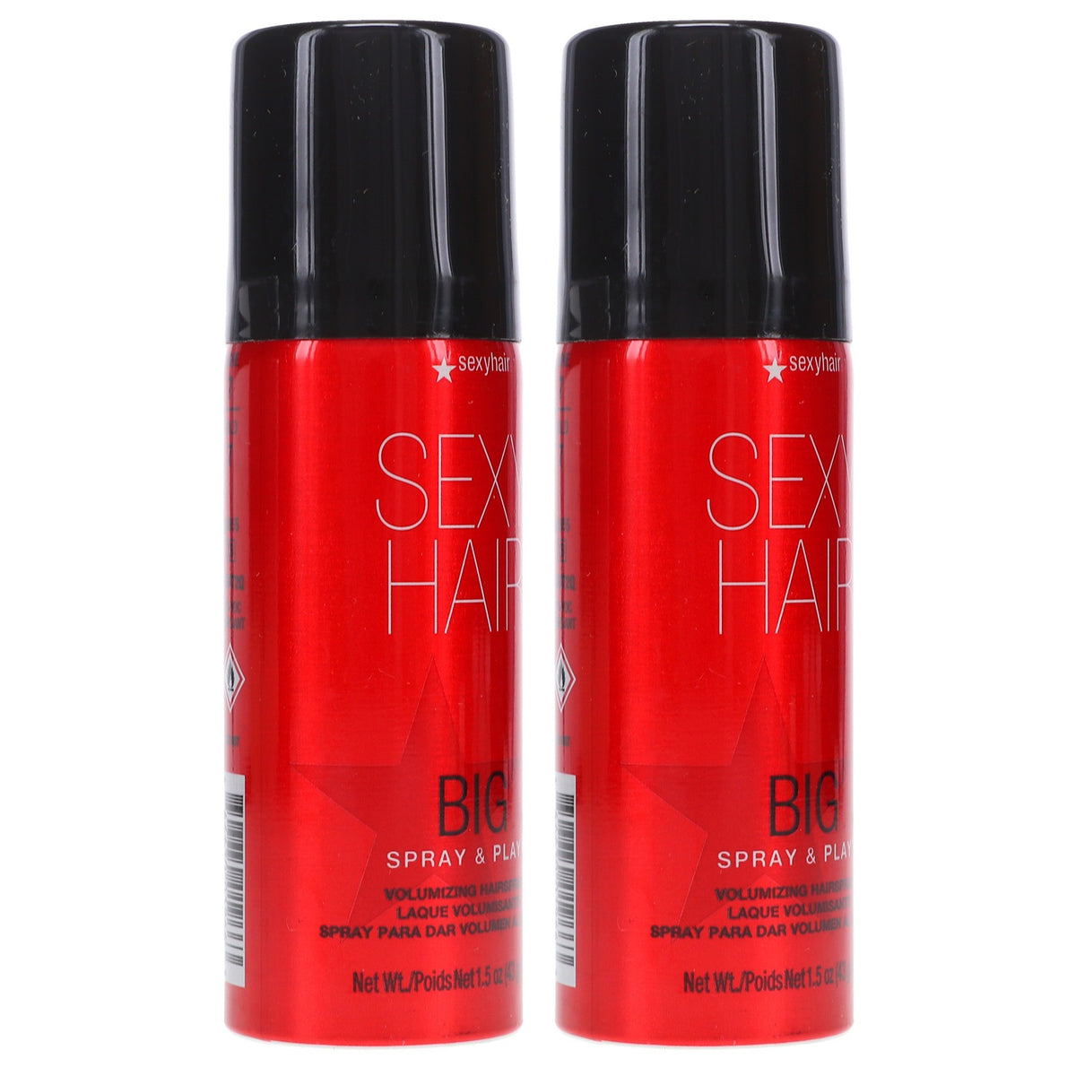 Volumizing Hairspray 1.5 oz - 2 Pack - Humidity Resistant & Flexible Hold