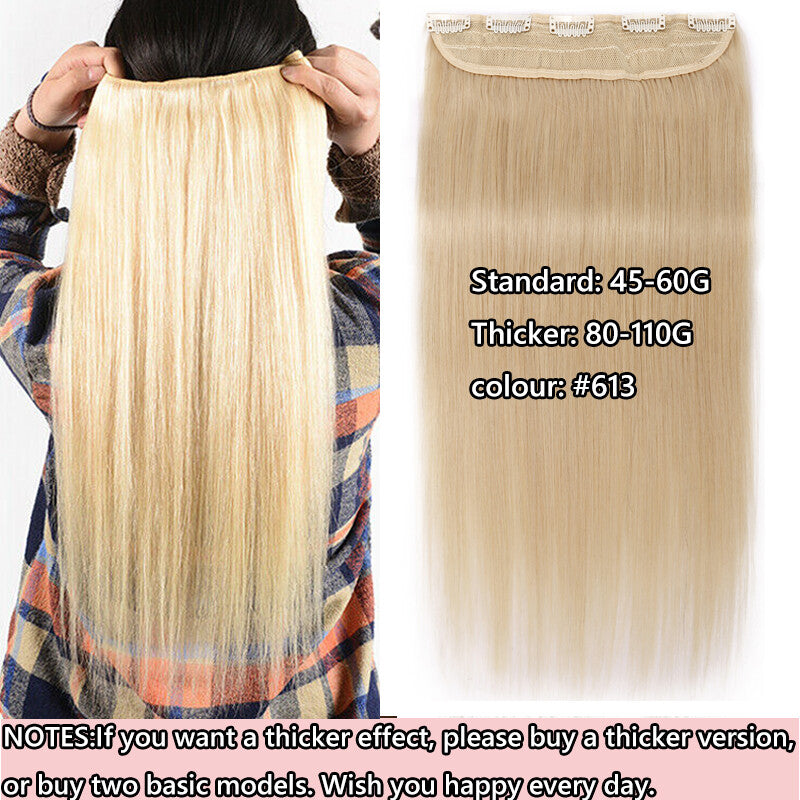 Invisible Clip-In Hair Extensions 100% Remy Human Hair - Full Head 16 Inches