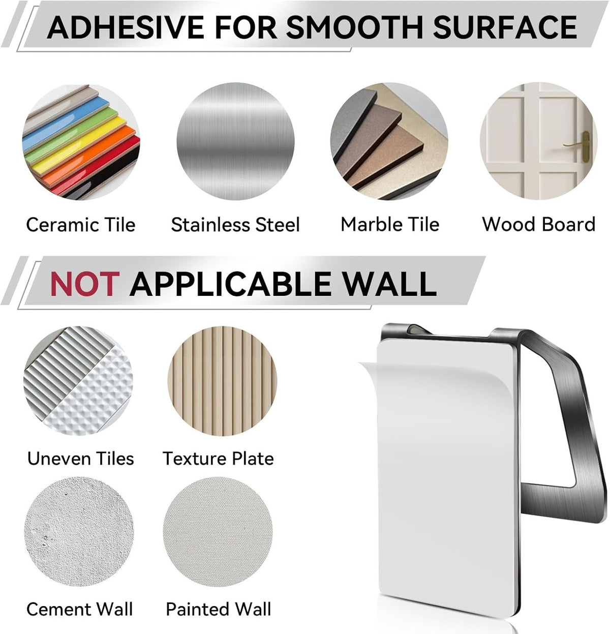 Rust-Resistant Wall Mount Spray Bottle Holder for Kitchen & Bathroom
