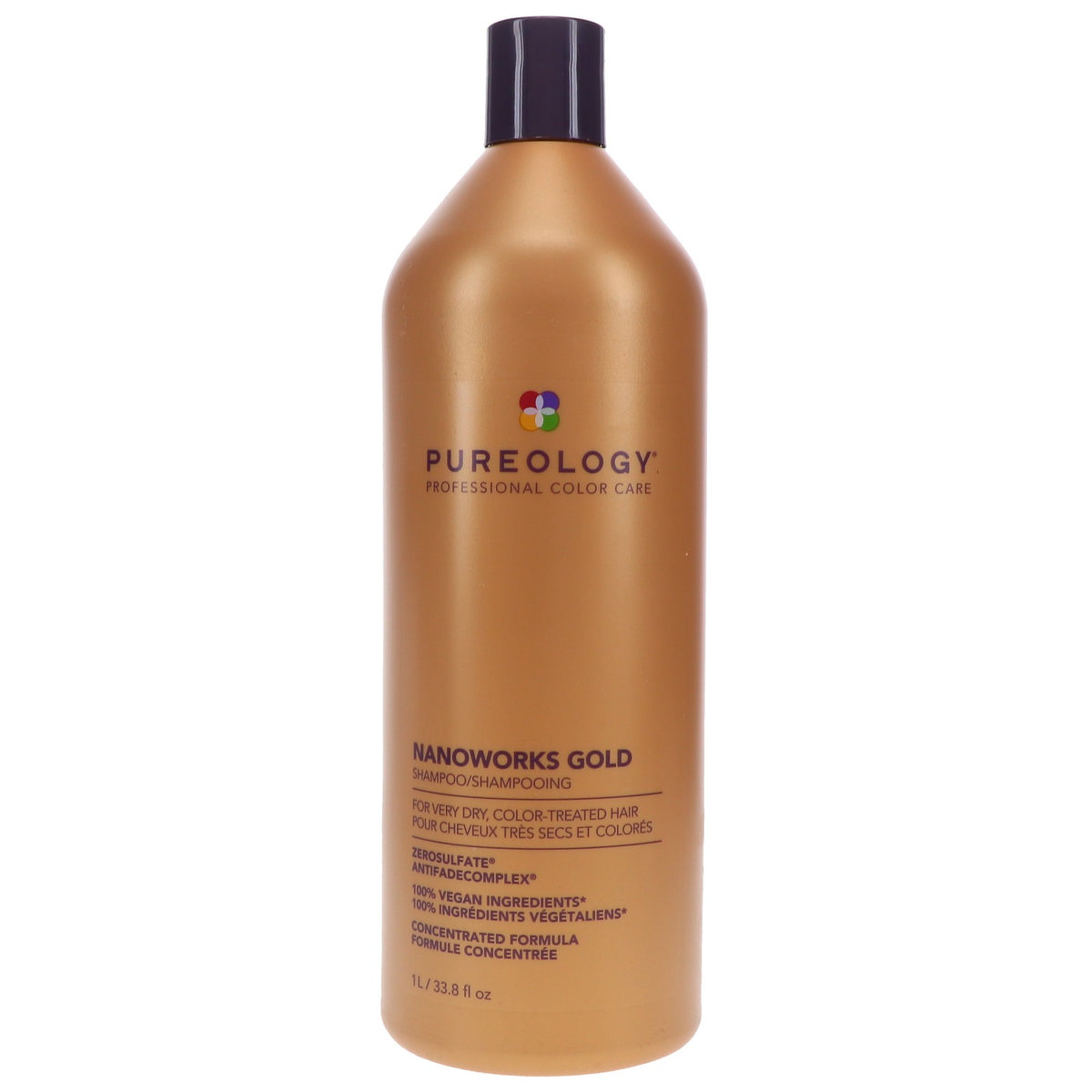 Pureology Nanoworks Gold Shampoo - Sulfate-Free, Color Protecting, 33.8 oz