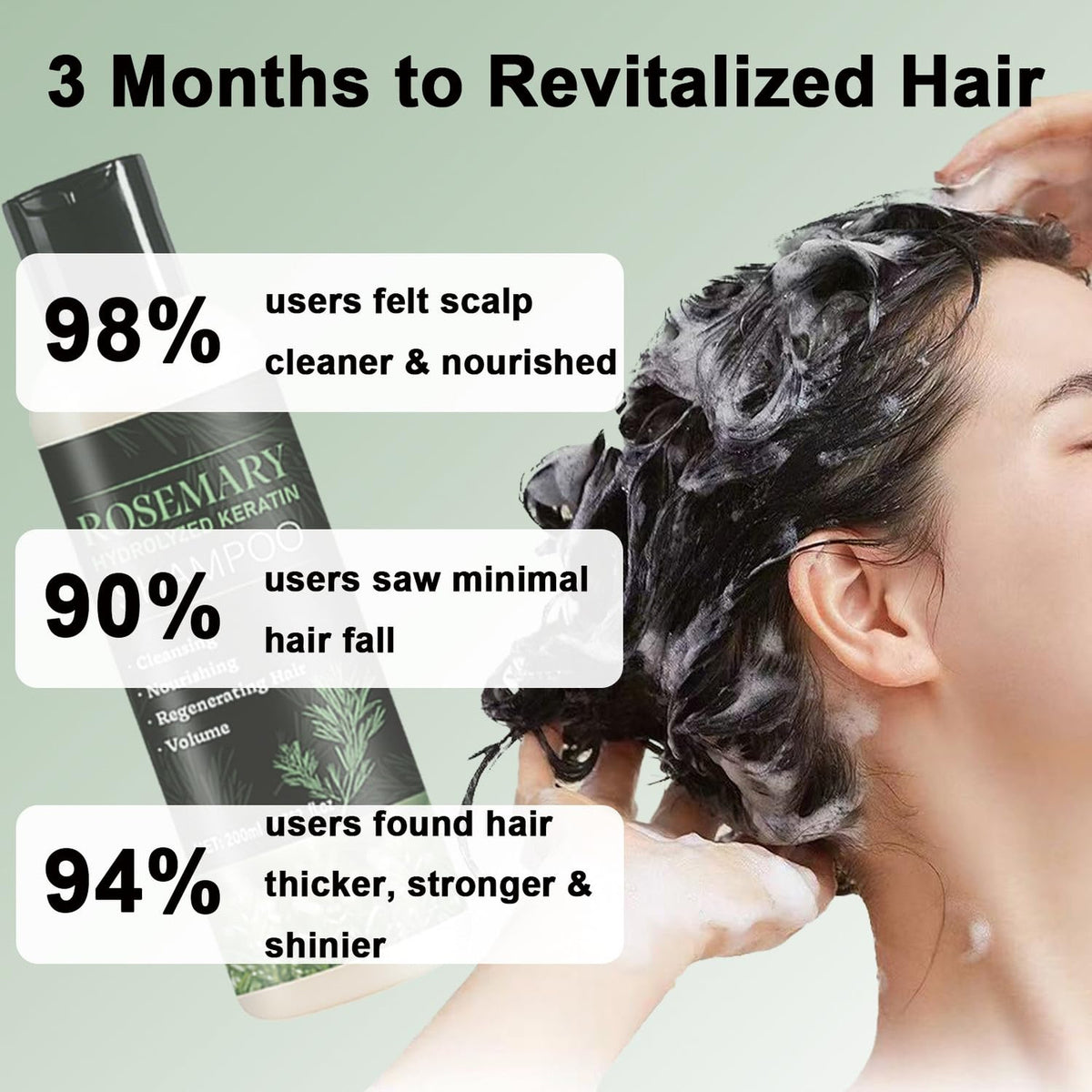 Rosemary Shampoo Hair Growth, Thickening, Strengthening with