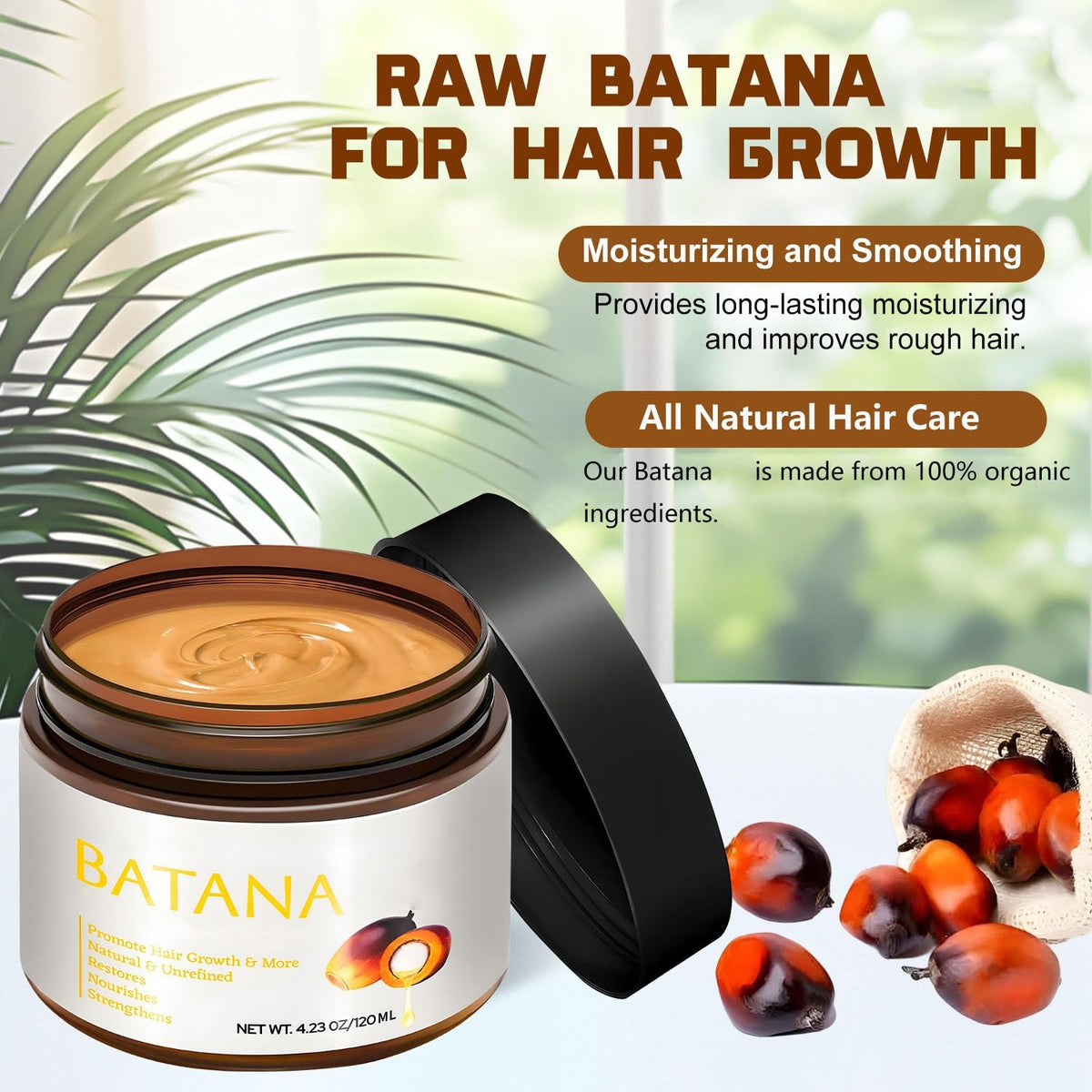 Natural Hair Growth Oil - Prevents Hair Loss & Enhances Thickness 1oz