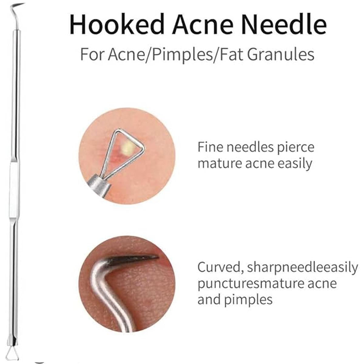 Blackhead Removal Tool Set - 9-Piece Acne Pimple Extractor Kit with Leather Case