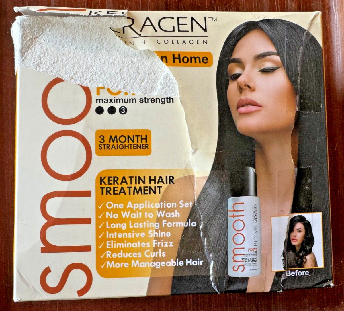 Keragen Keratin Hair Smoothing Treatment Kit - 3 Month Straightening