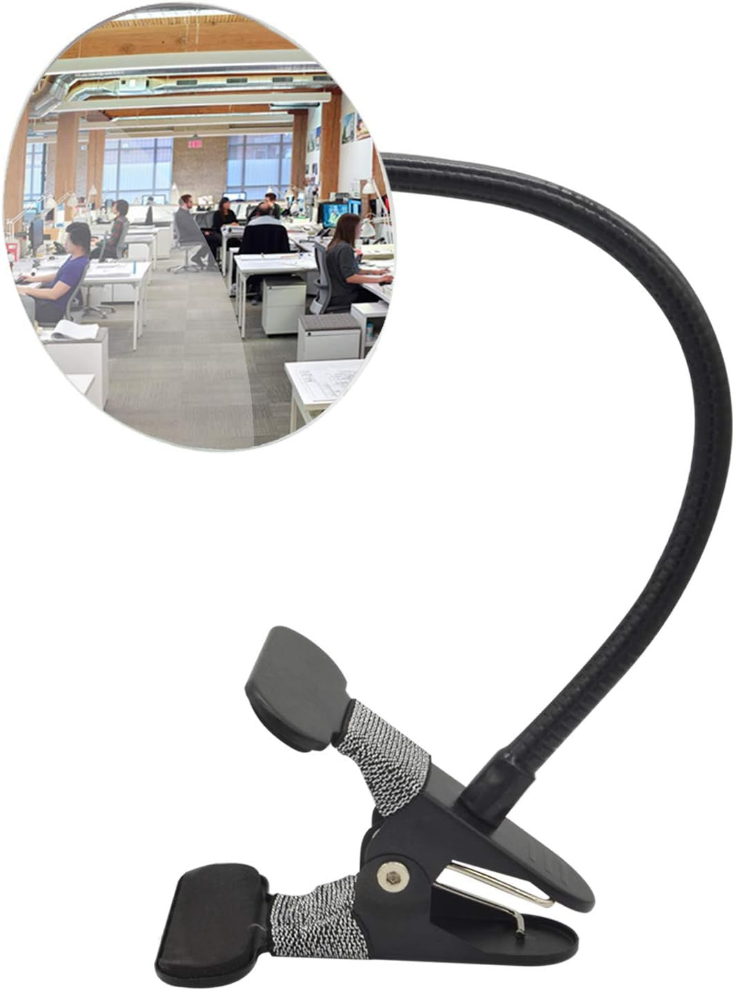 Clip-On Convex Security Mirror for Cubicles and Desks - 8.5cm HD Glass