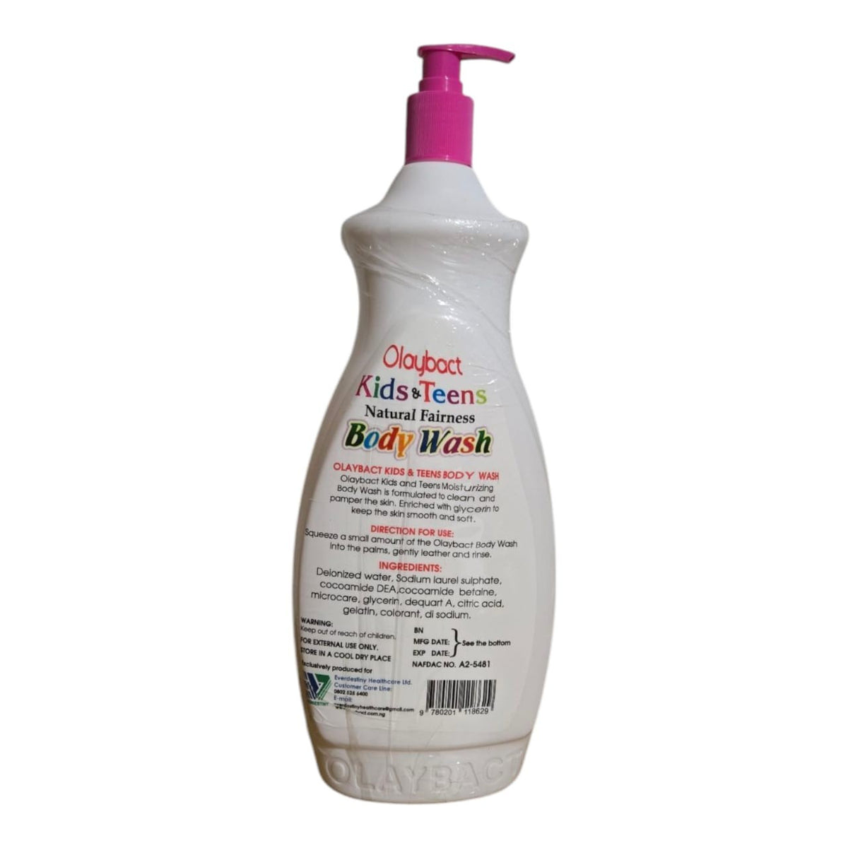 Olaybact Kids & Teens Fairness Body wash Natural Skin Glow shower Gel