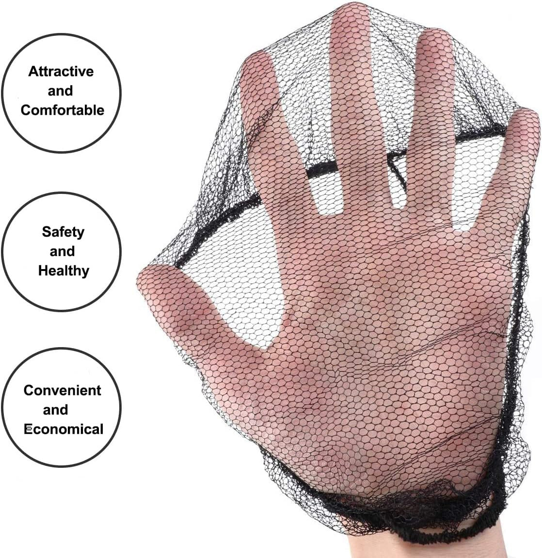 Disposable Honeycomb Beard Nets - Breathable Food Service Cover, 200 Pack