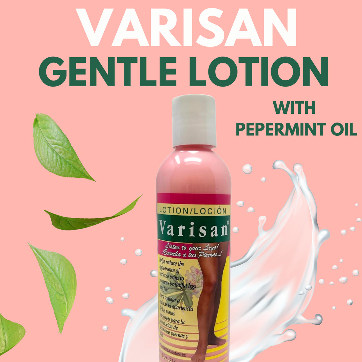 Varisan Leg Care Lotion with Herbal Extracts – 7.6 fl oz