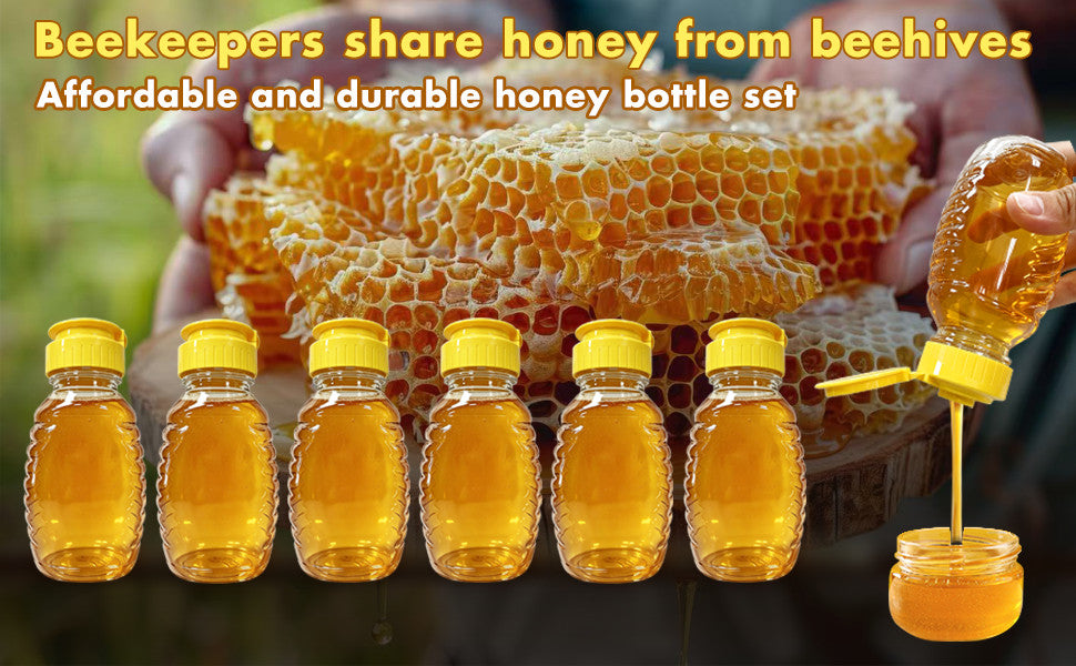 32 Pack Food-Grade Refillable Honey Bottles with Leak-Proof Flip Lids
