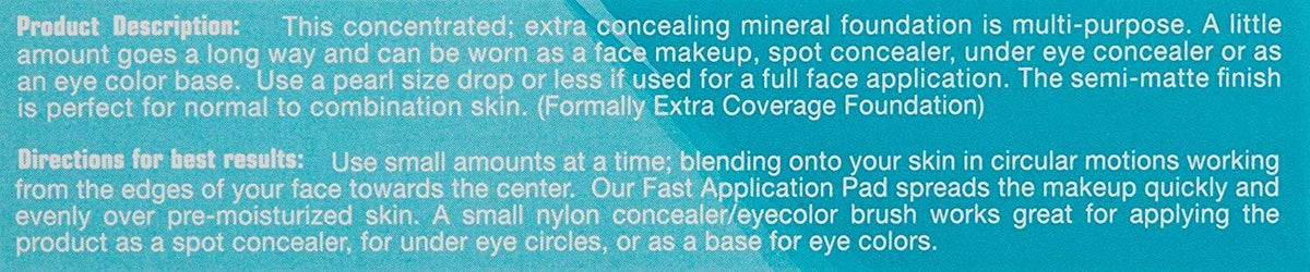Mineral Foundation with SPF 20 - Concealing, Oil-Free, Semi-Matte (Portofino Porcelain)