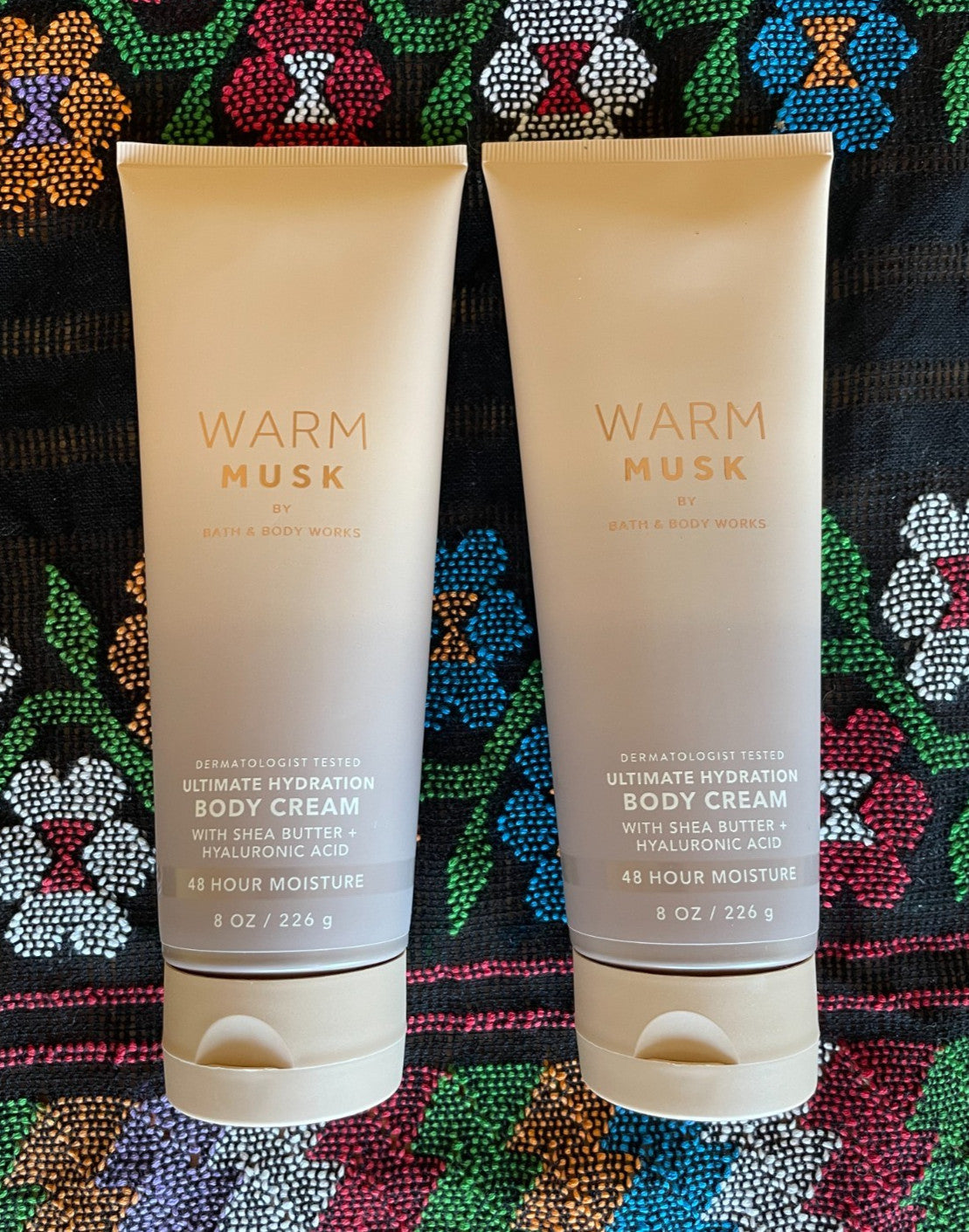 Warm Musk Body Cream 8oz Duo - Moisturizing Formula